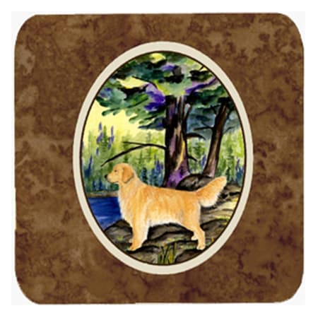 Golden Retriever Foam Coasters - Set Of 4- 3.5 X 3.5 In.